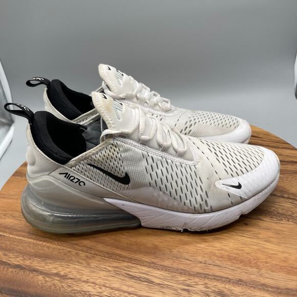 Nike Air Max 270 Shoes Mens Size 11.5 White Running Comfort Walking Gym Sneakers - Picture 1 of 8